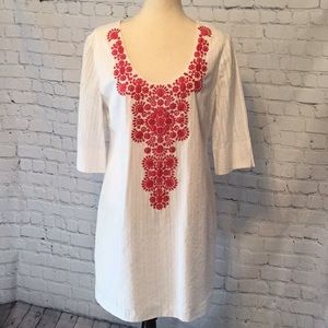 Bohemian Embroidered Cotton Dress